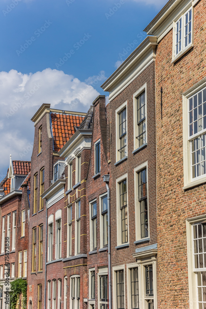 Old houses in the historic center of Leiden