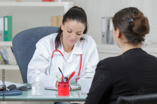 woman patient consultation in hospital or surgery office