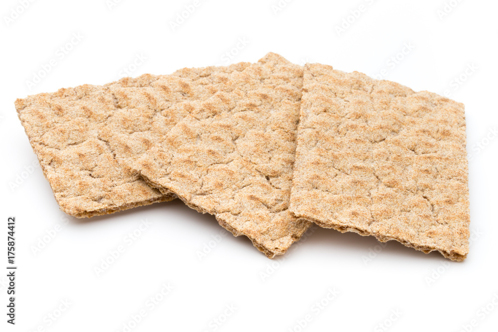 Stack of wholegrain crispy bread. Stack of wholegrain crispy bread.