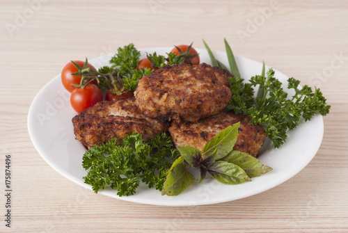 pork cutlets on a plate