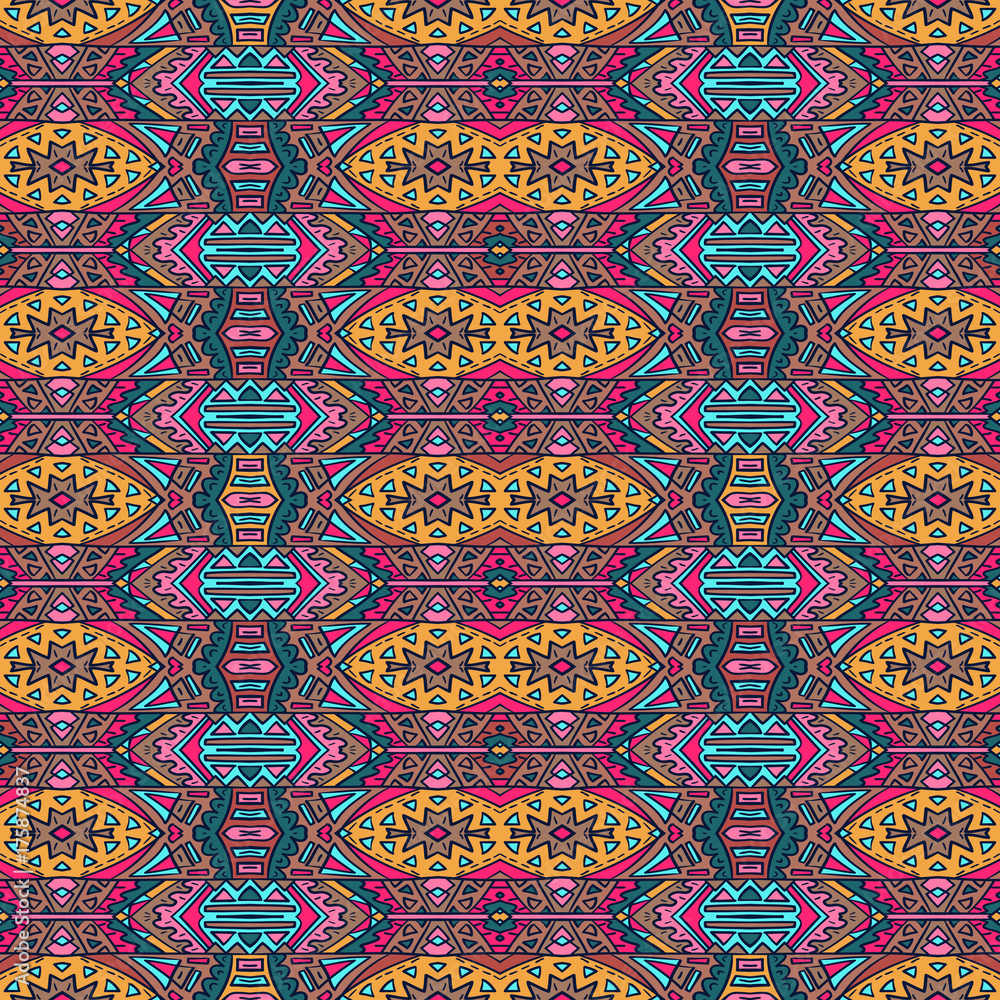 Native aztec style pattern abstract tribal yellow