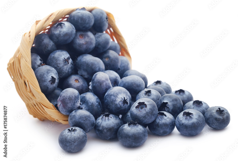 Group of fresh blueberries - obrazy, fototapety, plakaty 