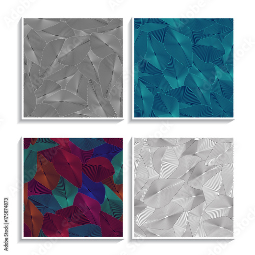 Optical illusion whirl tunnel patterns set