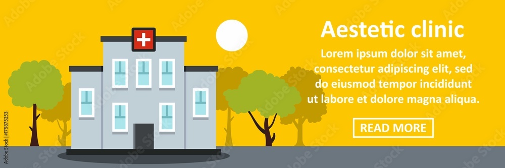 Aesthetic clinic banner horizontal concept Aesthetic clinic banner horizontal concept