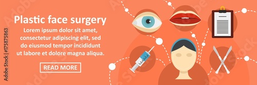 Plastic face surgery banner horizontal concept