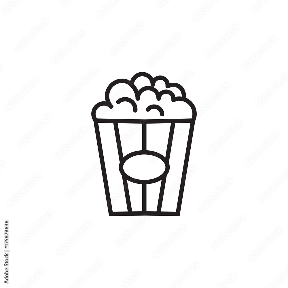 Popcorn line icon.