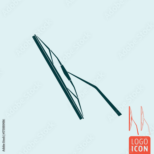 Windscreen wiper icon isolated