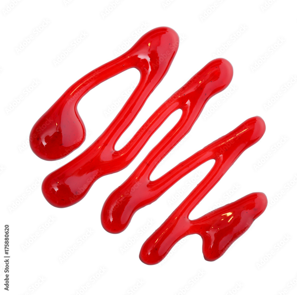 Obraz premium Strawberry sauce drip
