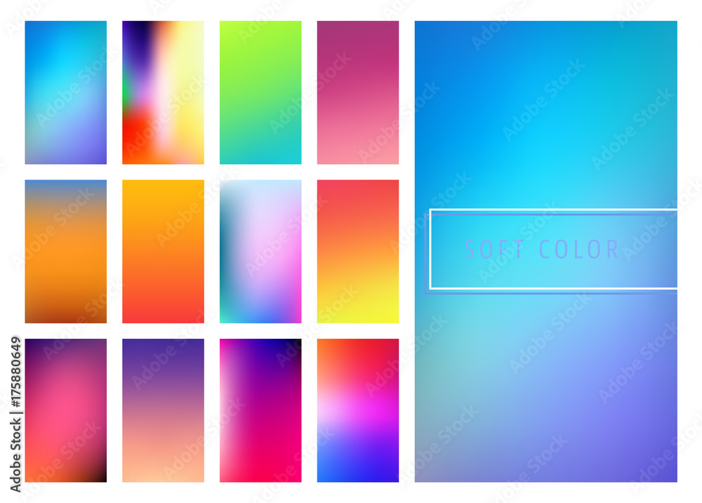 Soft color gradients background