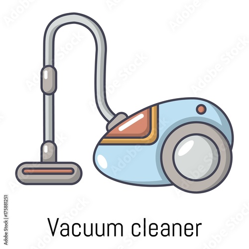 Vacuum cleaner icon, cartoon style