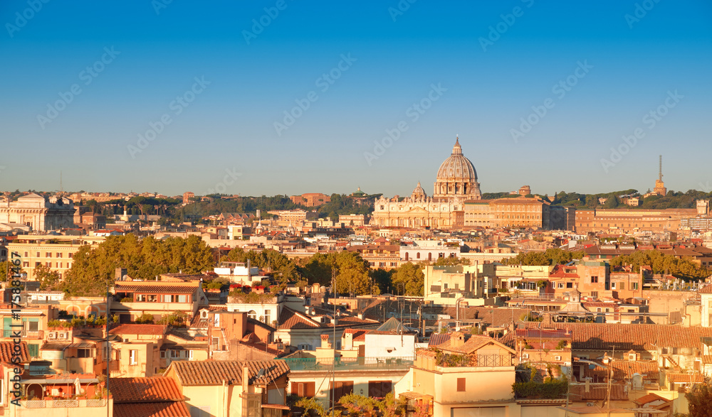 St. Peter's Basilica early in the morning, Rome, Italy