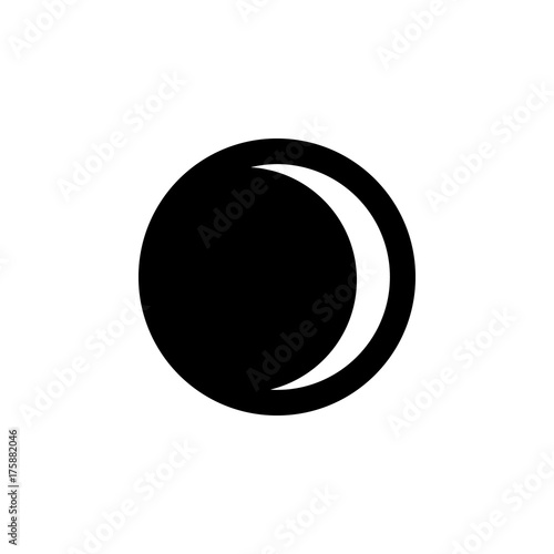 waxing crescent moon icon