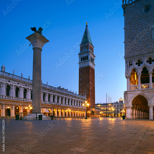 Piazza San Marco in Venice, Italy, early in the morning © tilialucida