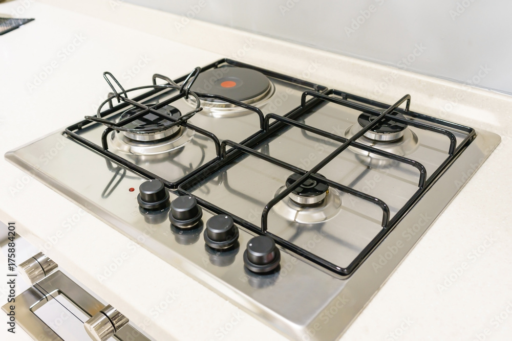 close up of Kitchen gas stove in the kitchen close up of Kitchen gas stove in the kitchen