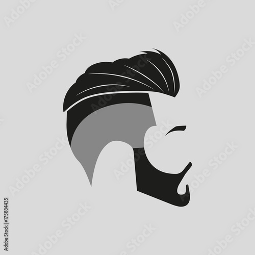 Barber shop sign. Vector. Isolated.