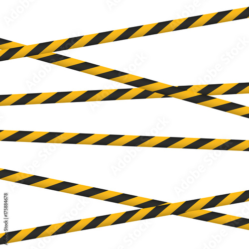 Police tape. Vector illustration. Isolated.