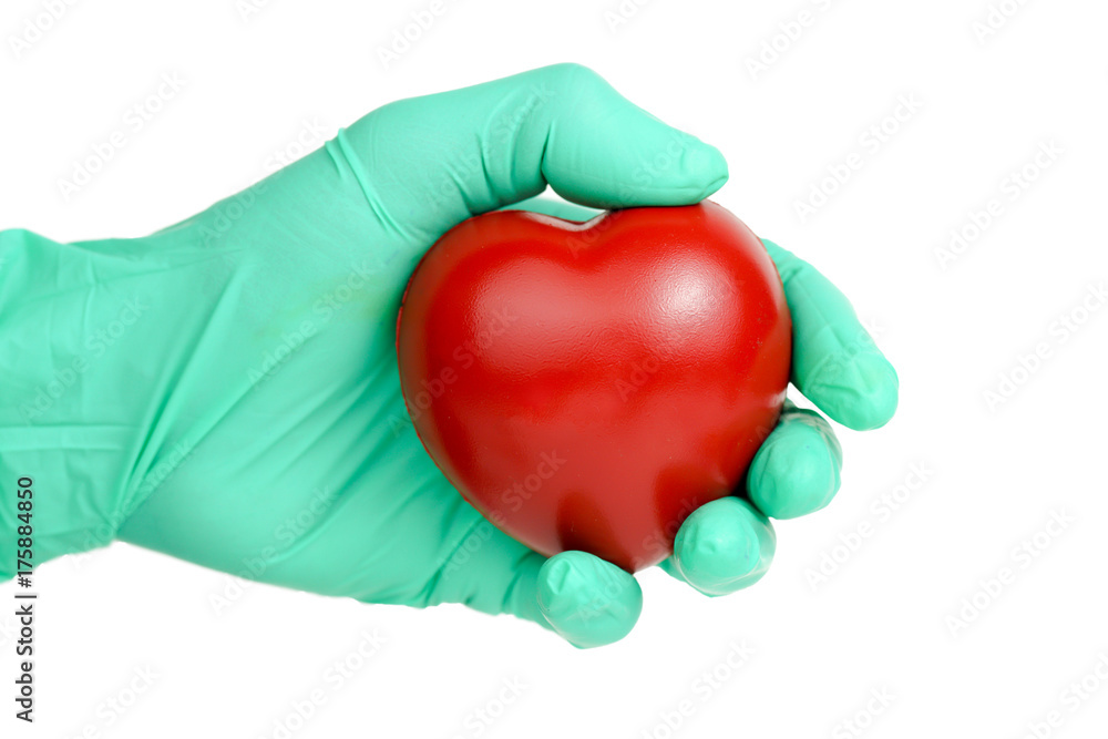 hand holding heart shape on white background hand holding heart shape on white background
