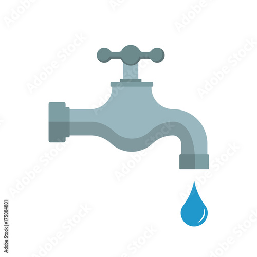 Water tap. Vector illustration. Isolated.