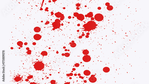 Blood on the white background