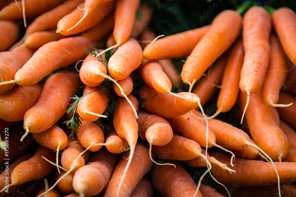 Organic Carrots at a Local Farmer's Market Organic Carrots at a Local Farmer's Market