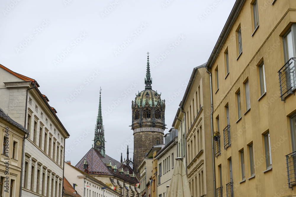 Obraz premium View of the Cathedral of All Saints in Lutherstadt Wittenberg