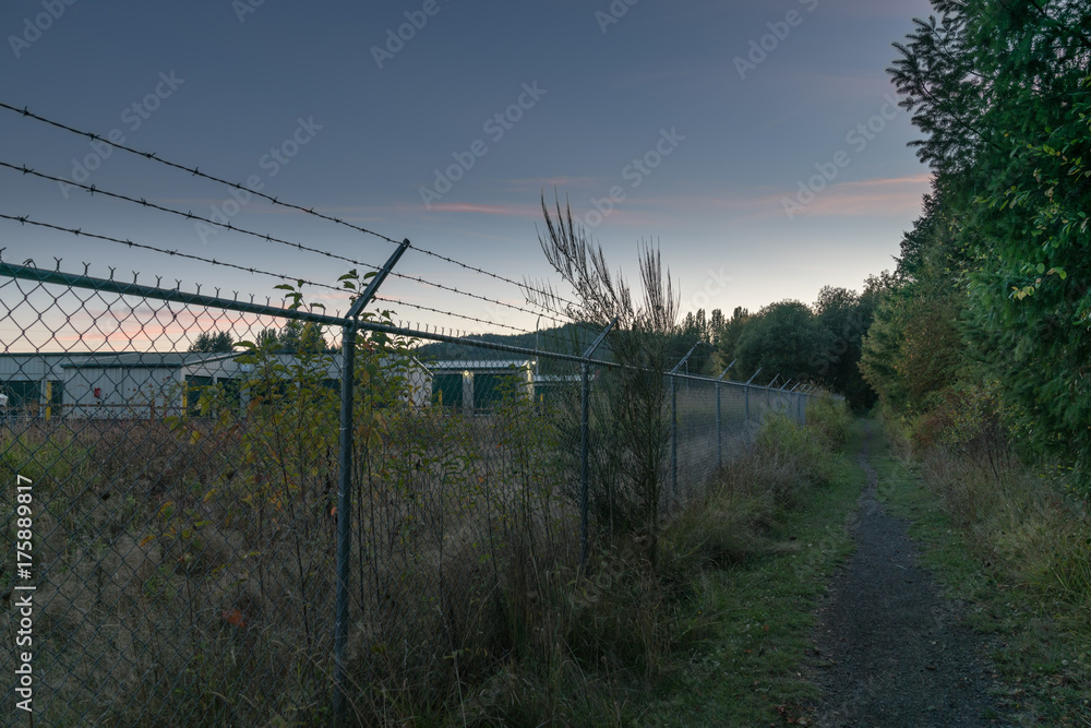 Fototapeta premium Industrial Sunset Northwest United States