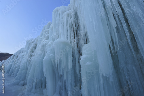 Frozen waterfalls