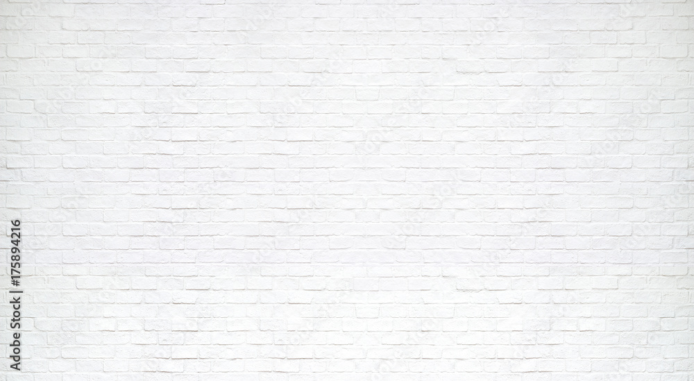 Fototapeta Nowożytna biała ściana z cegieł tekstura dla tła