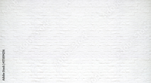 Modern white brick wall texture for background photo