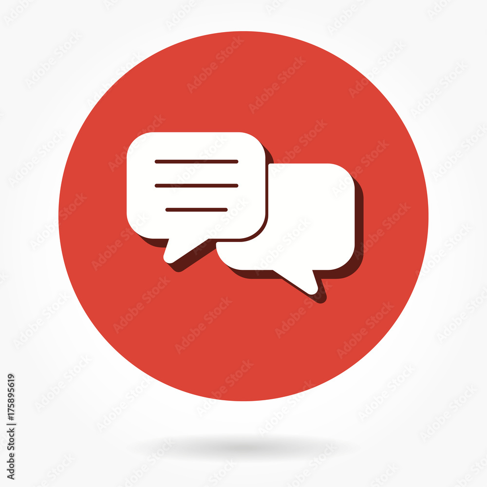 Communication bubble - vector icon.