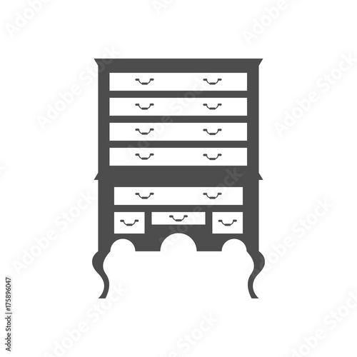 Highboy flat vector design. It is executed in the old and modern style.