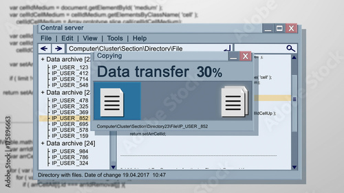 Abstract data transfer illustration