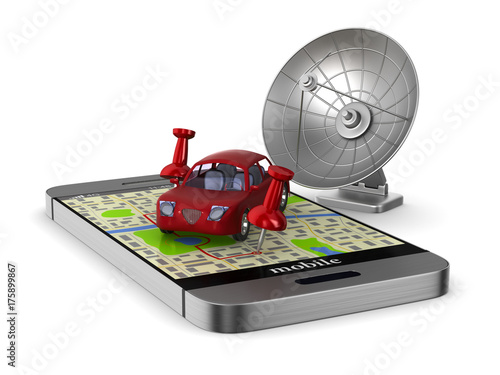 Navigation in phone. Isolat...
