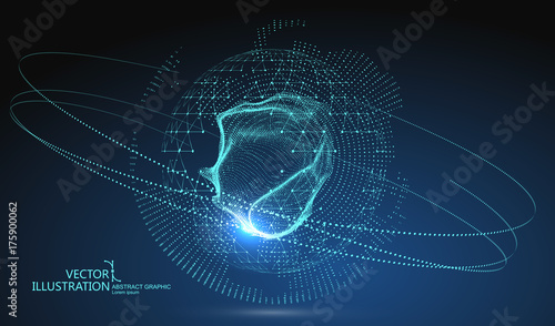 Futuristic globalization interface, a sense of science and technology abstract graphics.