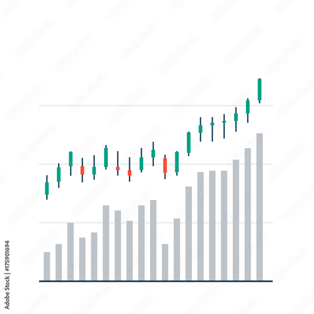 Market trading graph. Business stocking background investment strategy
