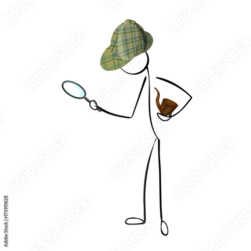 Stickman as Sherlock Holmes photo