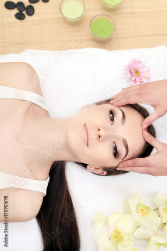 Spa Woman. Beautiful Woman Relaxing in Spa Salon. High quality image