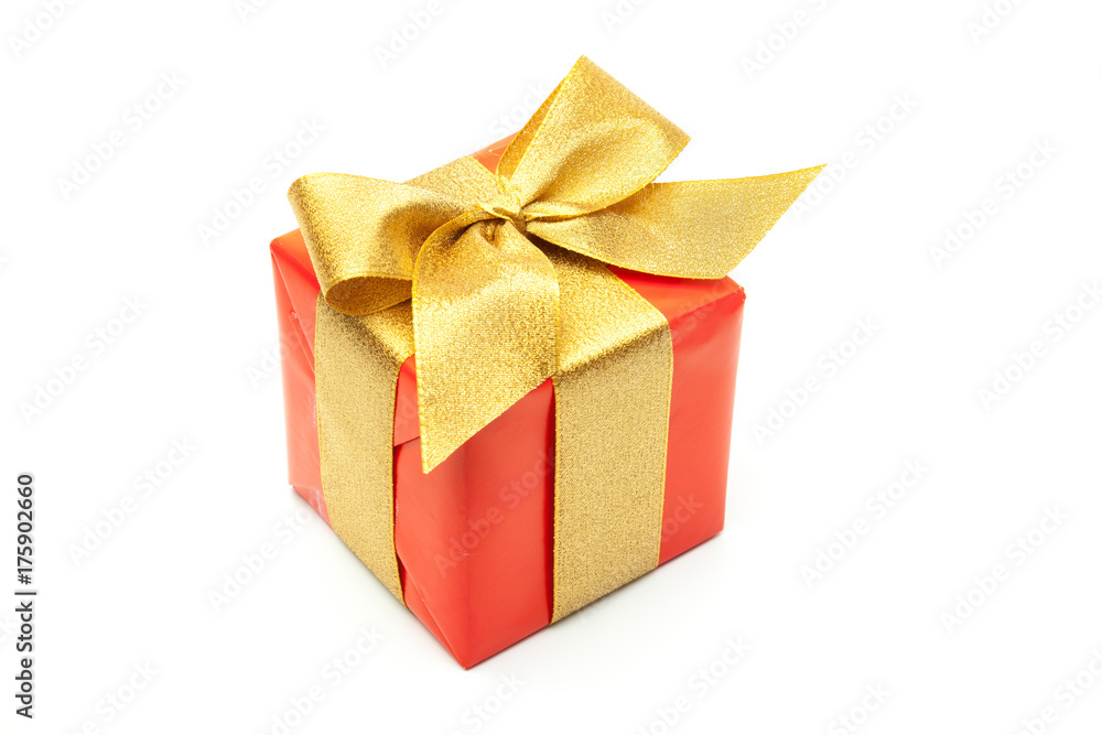 Obraz premium Ribbons and Gifts, Isolated Cut-out, red, golden, ready for you to use in your designs
