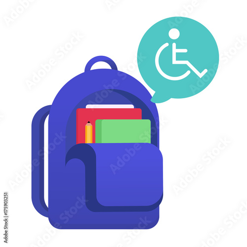 School bag vector illustration