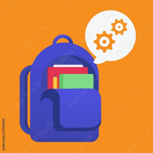 School bag vector illustration