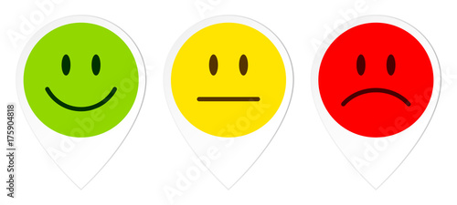 Mood Faces Traffic Light White