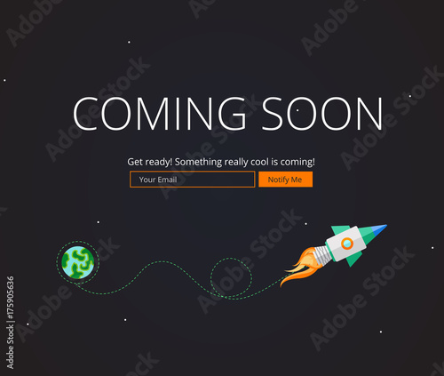 Coming Soon Website Template. Coming Soon Landing Page Design. Coming soon page for a new website. We are Launching Soon – Illustration