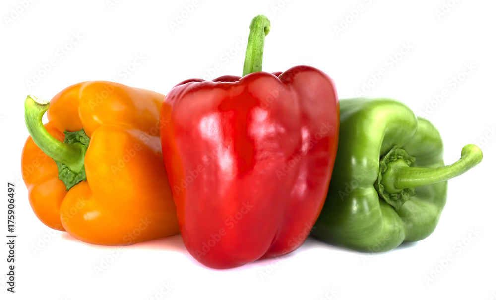 Bulgarian pepper isolated on white background Bulgarian pepper isolated on white background
