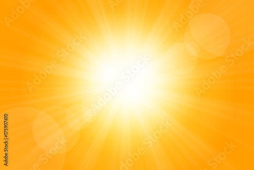 Bright sunlight of the yellow sky background.
