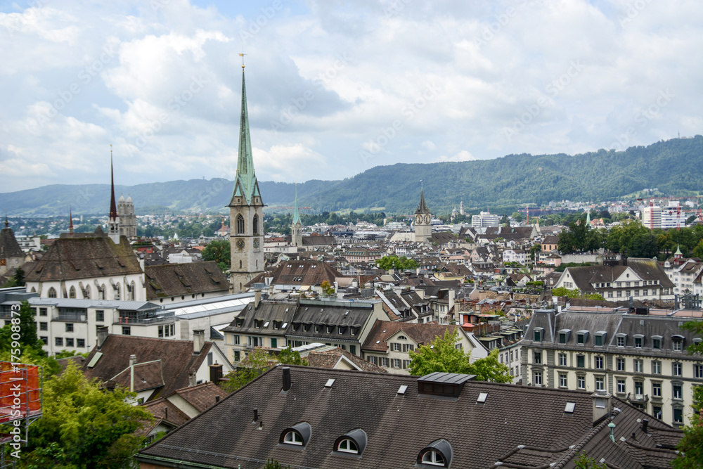 Naklejka premium Zurich from the top