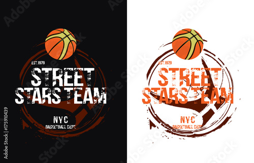 Basketball design. Vector illustration for t-shirt