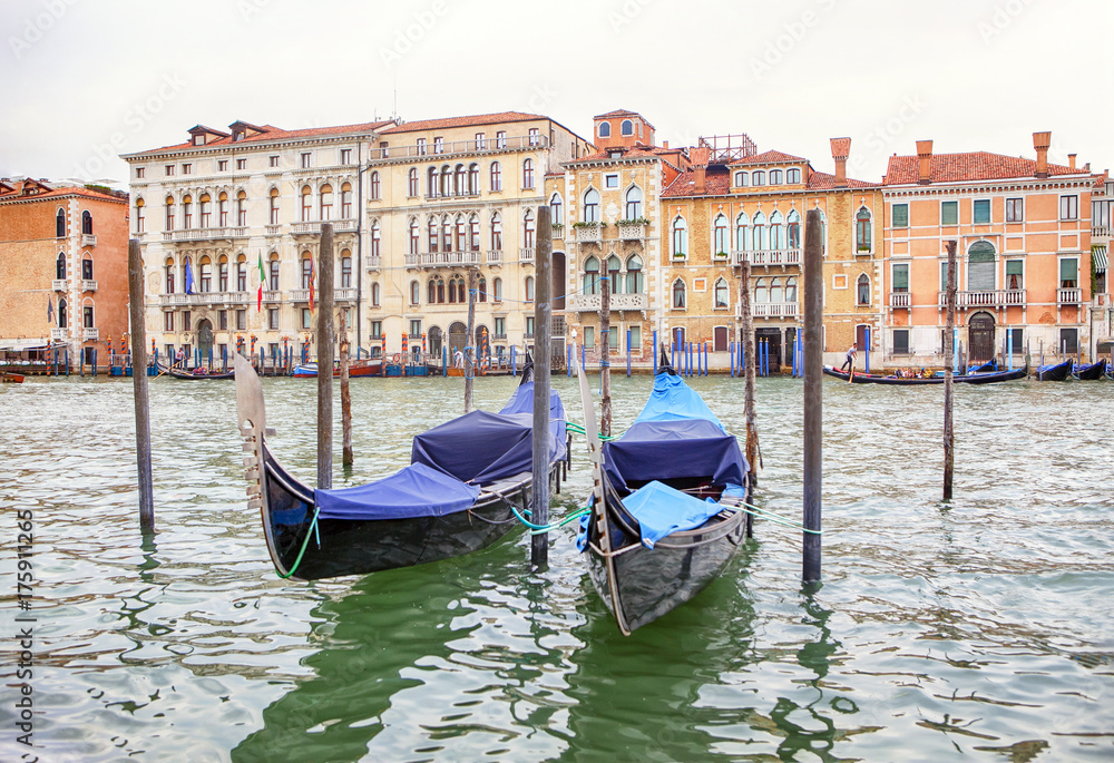 gondolas in Venice