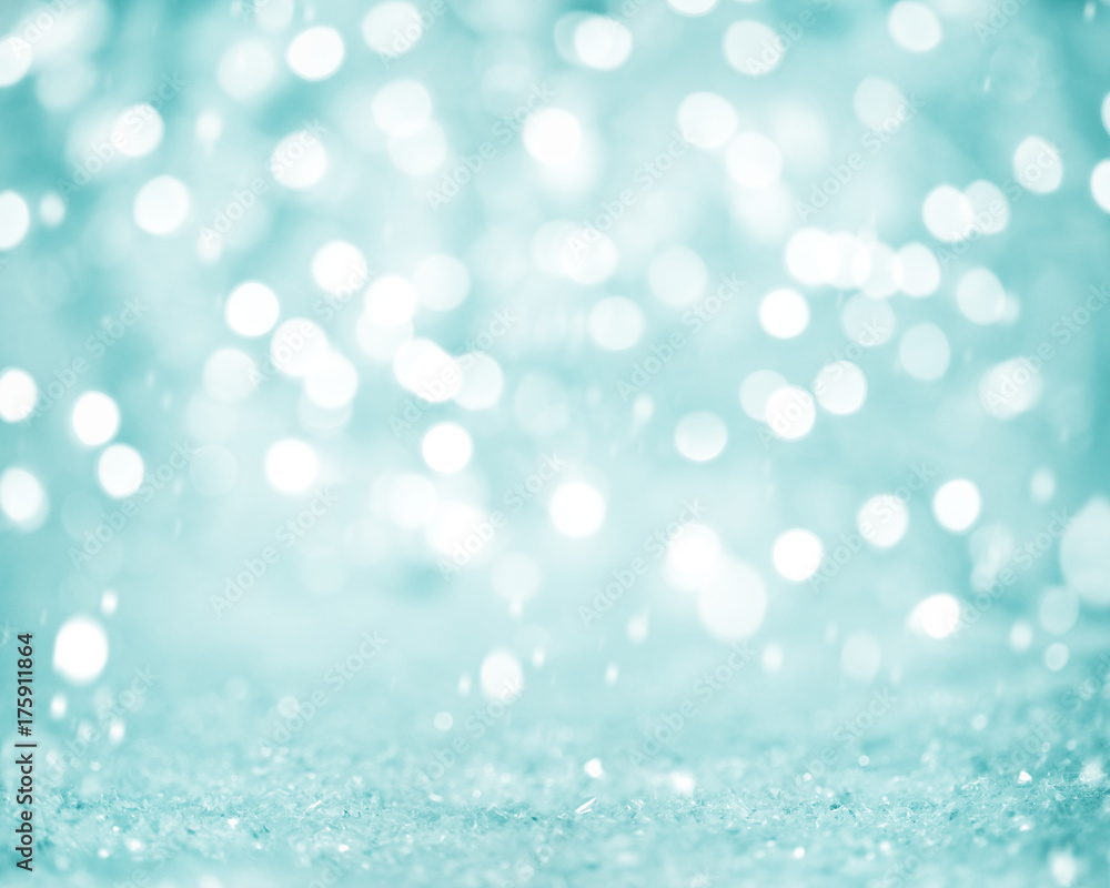 Cute simple Bokeh blurred lights Backgrounds with Snow: Blue Bright Cute simple Bokeh blurred lights Backgrounds with Snow: Blue Bright