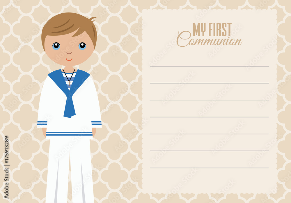 my first communion boy. Space for text my first communion boy. Space for text