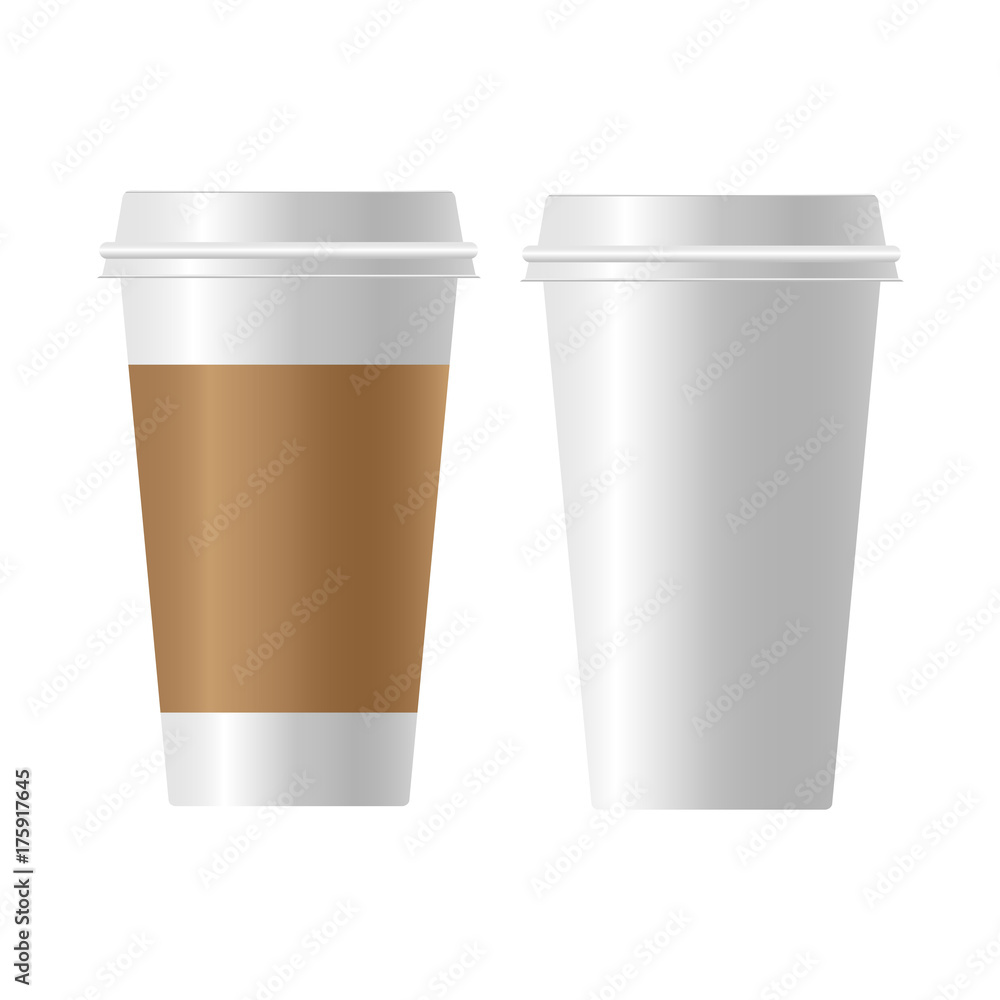 Realistic paper coffee cup Realistic paper coffee cup